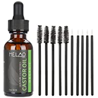 Kit de aceite de ricino para pestañas con aplicador- perfecto para el cuidado del cabello- masajes hidratantes…